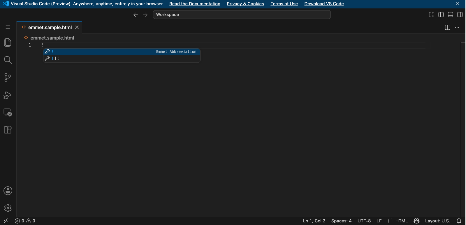 Emmet Screenshot 1
