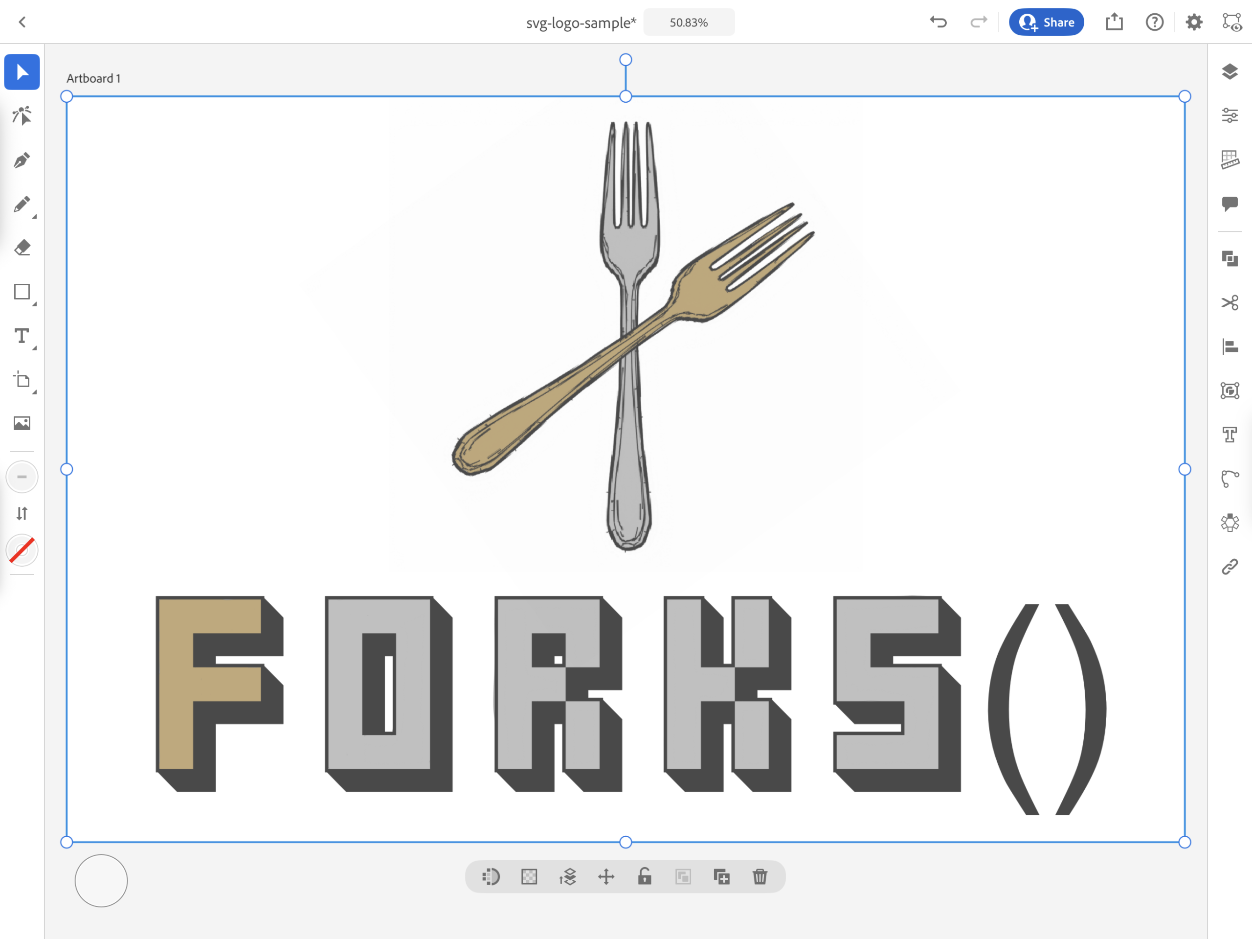 Placing the transparent PNG on the artboard